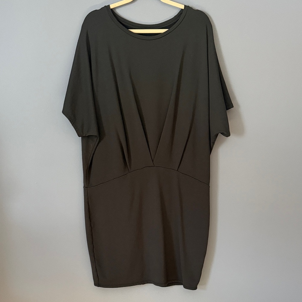 Gray Athleta Pronto Pleated Oversized T-Shirt Dress Size XL Super Soft